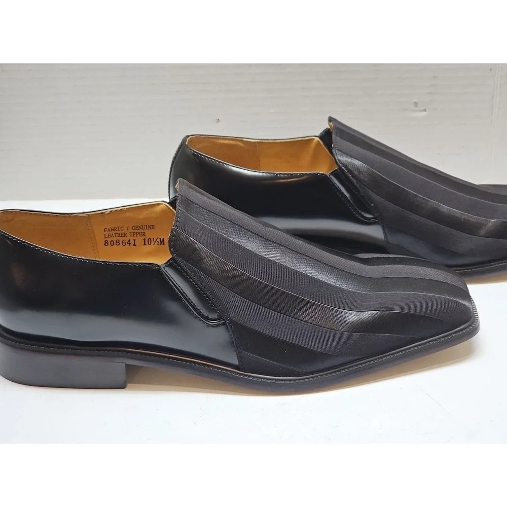 Giorgio Brutini Dress Shoes Men's Size 10.5 M Black Leather Slip On Oxford